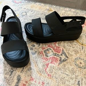Croc Wedge Sandals